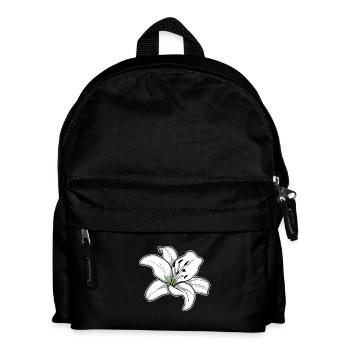Élégante fleur de lys blanc - Sac à dos Enfant - noir - Devant