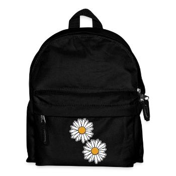 Margeriten-Design in Schwarz-Weiß - Kinder Rucksack - Schwarz - Vorne