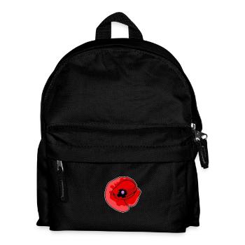 Coquelicot artistique sur toile - Sac à dos Enfant - noir - Devant