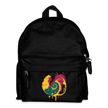 Graffiti of a fossil snail - Kids' Backpack - black - Front
