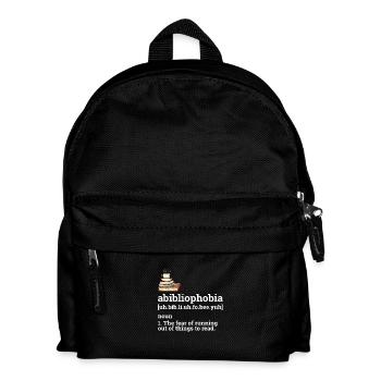 Bücher Lesen Definition - Kinder Rucksack - Schwarz - Vorne