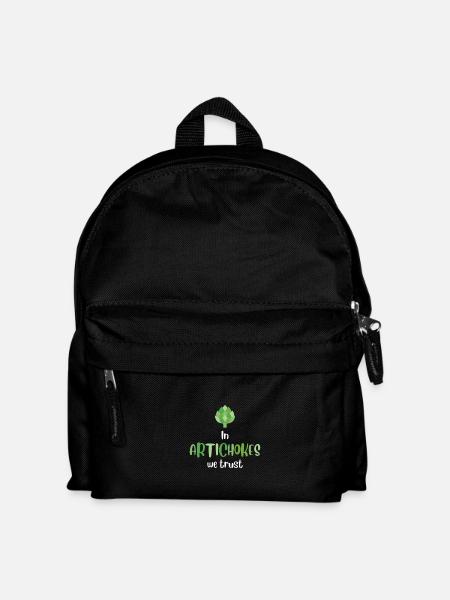 We trust in artichokes. Vegetables, vegetarians - Kids' Backpack - black
