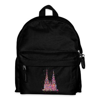 Cathédrale de Cologne, confettis - Sac à dos Enfant - noir - Devant