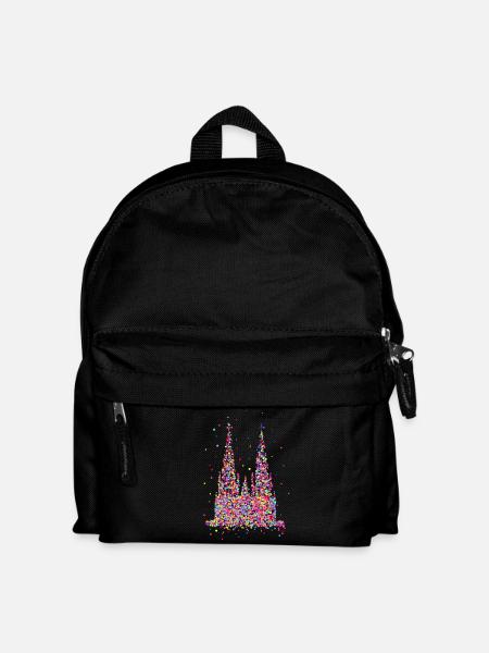 Kölner Dom, Konfetti - Kinder Rucksack - Schwarz