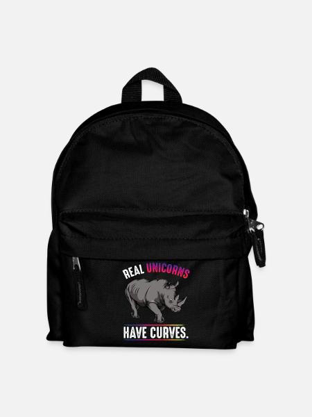 Real Unicorns Have Curves - Kinder Rucksack - Schwarz