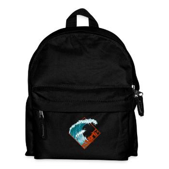 Surf wave surfer surfers - Kids' Backpack - black - Front