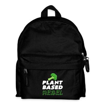 Plant Based Rebel - Kids' Backpack - black - Front