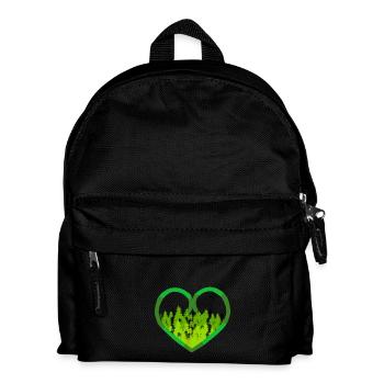 Forêt, Cœur, Ami(e), Environnement, Écologie, CO2, Nature - Sac à dos Enfant - noir - Devant
