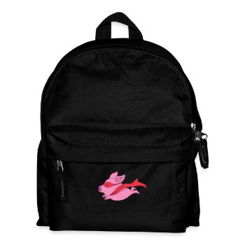 Captain super pig - Kids' Backpack - black - Front