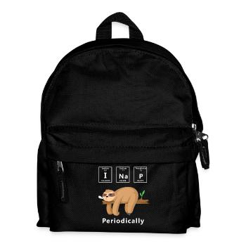 Ich schlafe regelmäßig lustig Faultier - Kinder Rucksack - Schwarz - Vorne