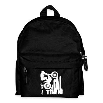 Moto Trial - Trial Bike - Motorcycle Motocross - Kids' Backpack - black - Front