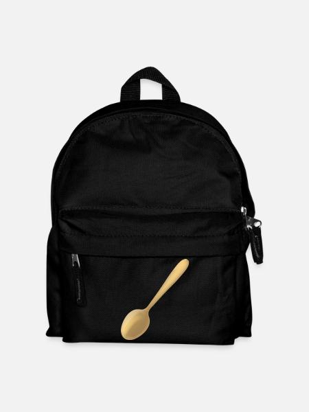 ein goldener Löffel - Kinder Rucksack - Schwarz