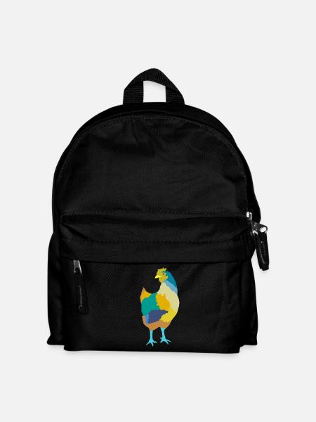Huhn - Kinder Rucksack - Schwarz