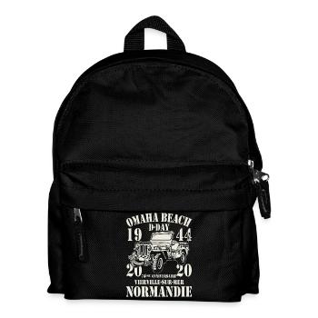 Omaha Beach D-Day 1944-2020 76th Anniversary - Kids' Backpack - black - Front
