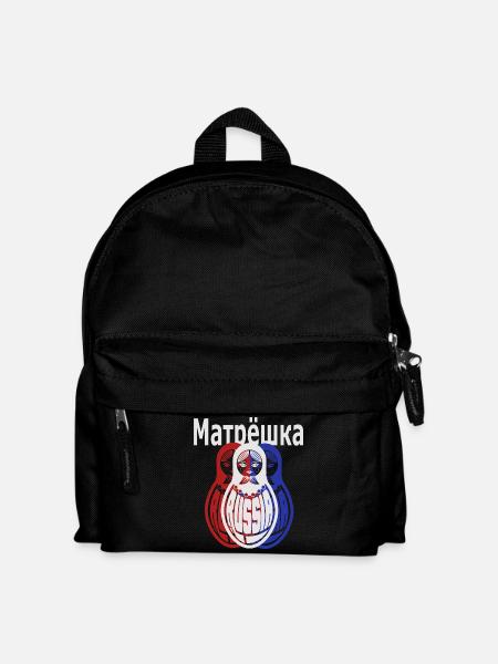 Matroschka, Russisch - Kinder Rucksack - Schwarz