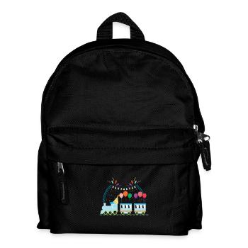 Conception de conducteur de train pour enfants - Sac à dos Enfant - noir - Devant