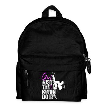Girl Just Tae Kwon Do It Taekwondo Gift Ladies - Kids' Backpack - black - Front