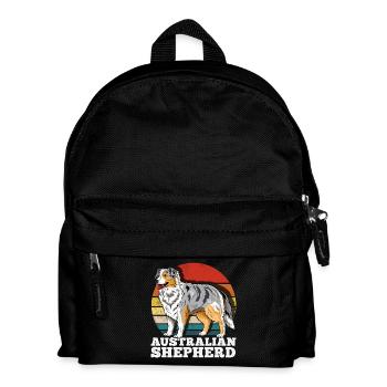 Australian Shepherd Aussie Retro - Kids' Backpack - black - Front