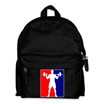 Bodybuilder Fitness-Logo - Kinder Rucksack - Schwarz - Vorne