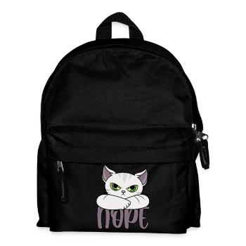Chat mauvaise humeur nope non chats chaton cadeau - Sac à dos Enfant - noir - Devant