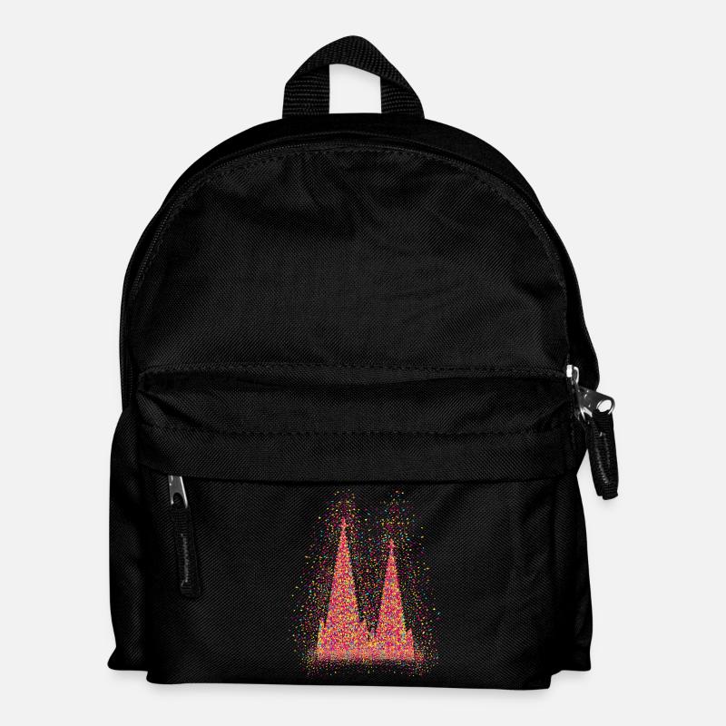 Kölner Dom Konfetti Im Herzen Karneval Herz Köln - Kinder Rucksack - Schwarz