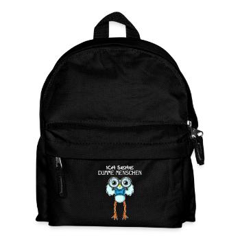 Ich sehe dumme Menschen - Möwe Kapitän Geschenk - Kinder Rucksack - Schwarz - Vorne