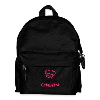 Chefkoch Spruch lustig Kochmütze Geschenk - Kinder Rucksack - Schwarz - Vorne