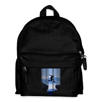 Parkour Sprung Freerunning Berg - Kinder Rucksack - Schwarz - Vorne