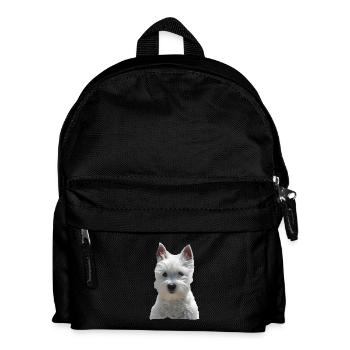 Dog westi cute dogs small dog pet - Kids' Backpack - black - Front