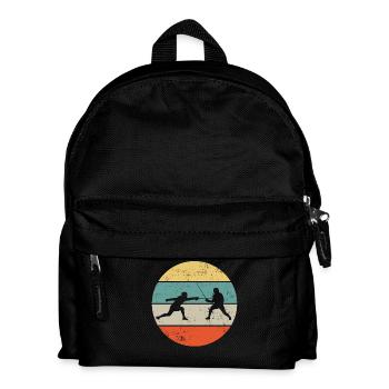 Fencing Fencer Retro - Kids' Backpack - black - Front