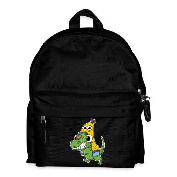 Mauvais dinosaure et jolie banane - Sac à dos Enfant - noir - Devant