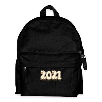 Happy New Year 2021 Fluffy Llama Alpaca Cute Gift - Kids' Backpack - black - Front