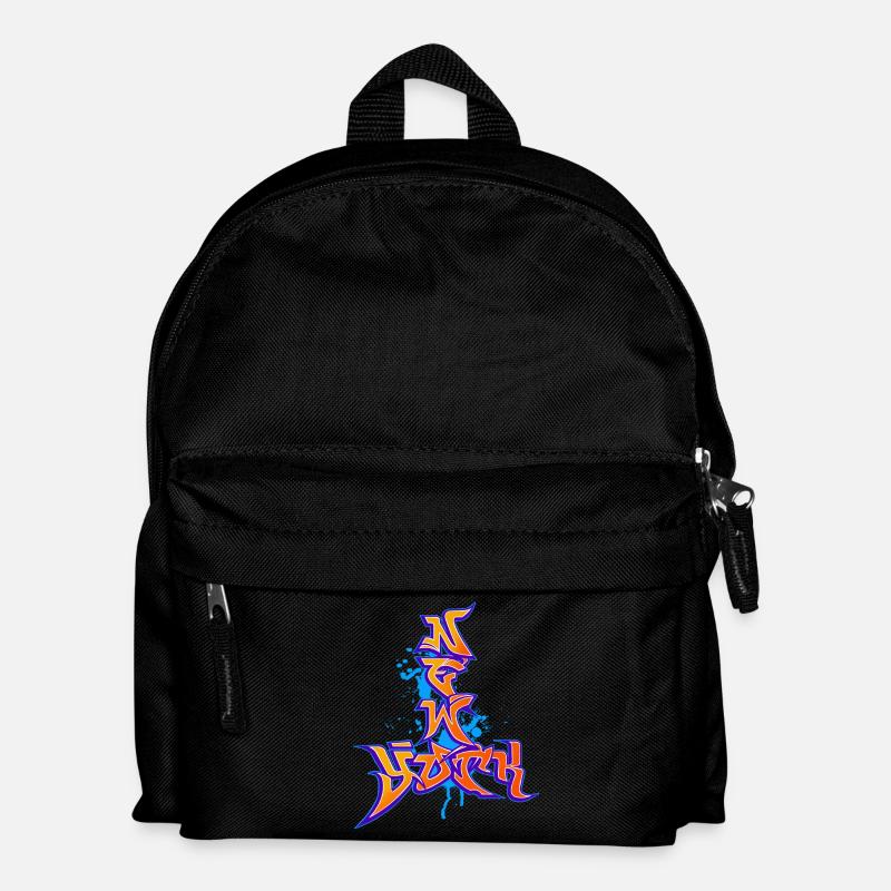 New York Graffiti - Kinder Rucksack - Schwarz