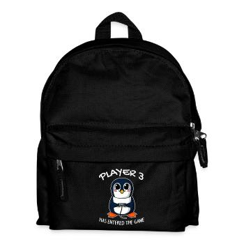 Troisième enfant joueur 3 bébé pingouin enceinte - Sac à dos Enfant - noir - Devant
