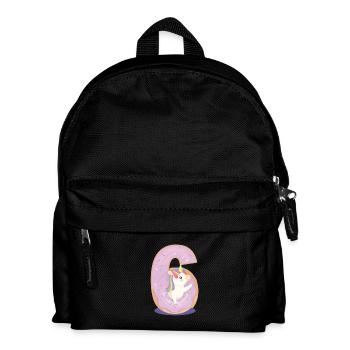 Einhorn im Donut Tochter 6 Jahre alt - Kinder Rucksack - Schwarz - Vorne