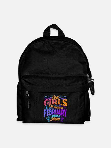 Cool Girls Are Born In February Limited Edition - Kinder Rucksack - Schwarz