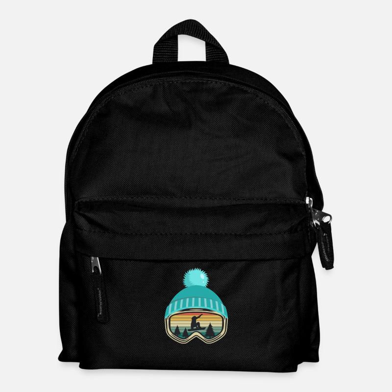 Snowboard Snowboarding Snowboarder Geschenk - Kinder Rucksack - Schwarz