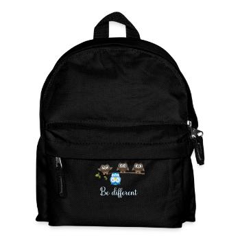Be Different Eule - Kinder Rucksack - Schwarz - Vorne