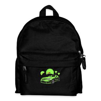 Car Tuning Tacho Auto Automobil Raser PS Rally - Kinder Rucksack - Schwarz - Vorne