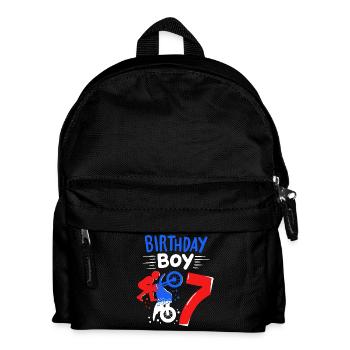 7ème anniversaire Motocross Dirt Bike - Sac à dos Enfant - noir - Devant