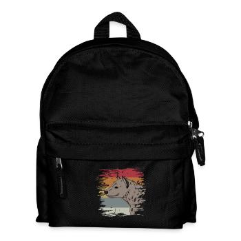 Hyäne - Kinder Rucksack - Schwarz - Vorne