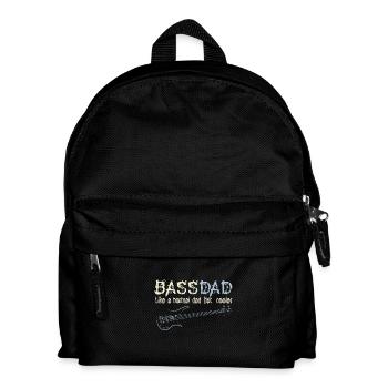 Bass gitarre Papa - Kinder Rucksack - Schwarz - Vorne