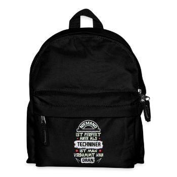 Techniker spruch - Kinder Rucksack - Schwarz - Vorne
