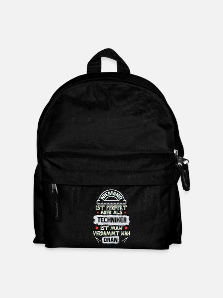 Techniker spruch - Kinder Rucksack - Schwarz