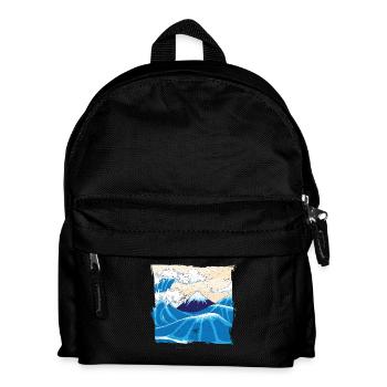 Japonais Big Wave Japon - Sac à dos Enfant - noir - Devant