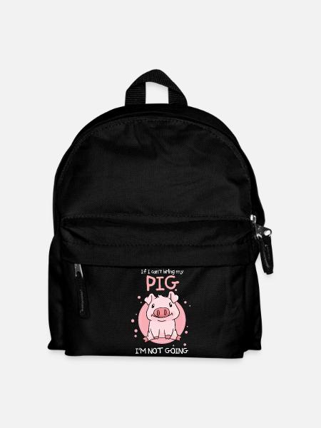 Schwein Schweinchen Ferkel - Kinder Rucksack - Schwarz
