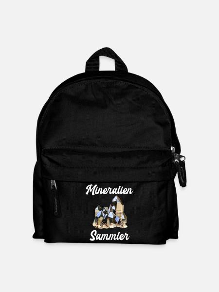 Mineralien Sammler Kristalle - Kinder Rucksack - Schwarz