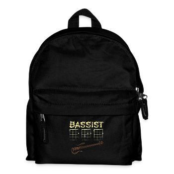 Bass gitarre Papa - Kinder Rucksack - Schwarz - Vorne