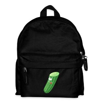Lustige Gurke - Kinder Rucksack - Schwarz - Vorne