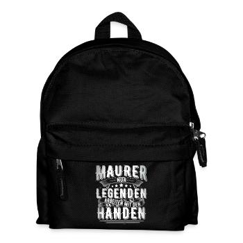 Maurer - Kinder Rucksack - Schwarz - Vorne